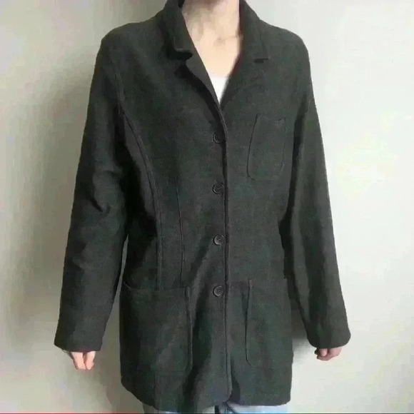 Vintage Holt Renfrew Classics Women’s Wool Grey Long Cardigan Preppy Prep Small - Picture 2 of 10